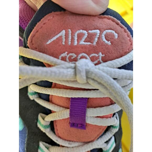 Nike Multicolor Air Max 270 React Lace-Up Sneakers Size 6.5 - Picture 5 of 11